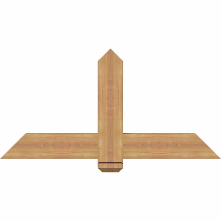 Ekena Millwork Eugene Smooth Timber Gable Bracket, Western Red Cedar, 48"W x 24"H x 3 1/2"D x 5 1/2"F, 12/12 Pitch GBW048X24X0406EUG00SWR